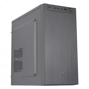 Aerocool CS108BKV1 Kompakts Micro ATX datora korpuss Alumīnija suka 80mm Ventilators Melns