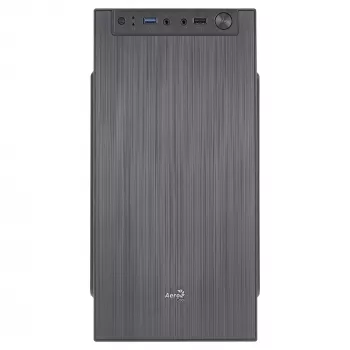 Aerocool CS108BKV1 Kompakts Micro ATX datora korpuss Alumīnija suka 80mm Ventilators Melns
