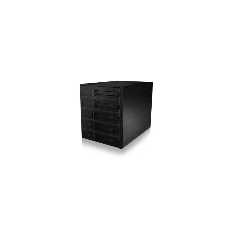 ICY BOX - IB-565SSK - Backplane, 5x SATA 3,5 HDD für 3x 5,25 Schacht, Hot Swap, trägerlos - black