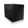 ICY BOX - IB-565SSK - Backplane, 5x SATA 3,5 HDD für 3x 5,25 Schacht, Hot Swap, trägerlos - black
