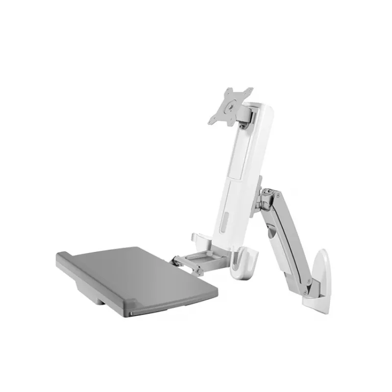 ICY BOX IB-MS600-W mobilais monitora un tastatūras statīvs 61 cm (24 inch) pelēks, sudrabs, balts