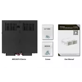 Disku masīvs Icy Dock MB326SP-B 0 TB Rack 1U Melns