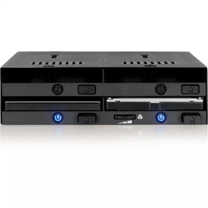 Icy Dock flexiDOCK MB014SP-B R1 maināms disku ietvars 4x 2,5" SATA/SAS SSD/HDD, 5,25" šahtai, melns