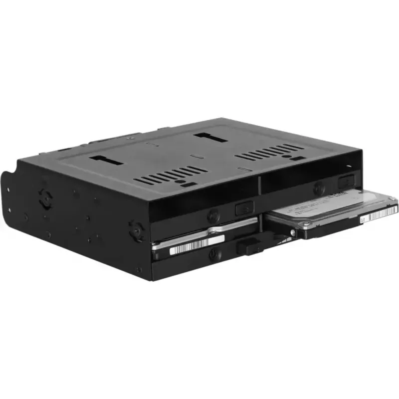 Icy Dock flexiDOCK MB014SP-B R1 maināms disku ietvars 4x 2,5" SATA/SAS SSD/HDD, 5,25" šahtai, melns