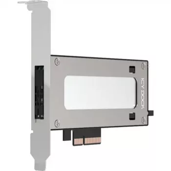 PCIe NVMe M.2 adaptera karte Icy Dock MB840M5P-B, melns/sudrabs