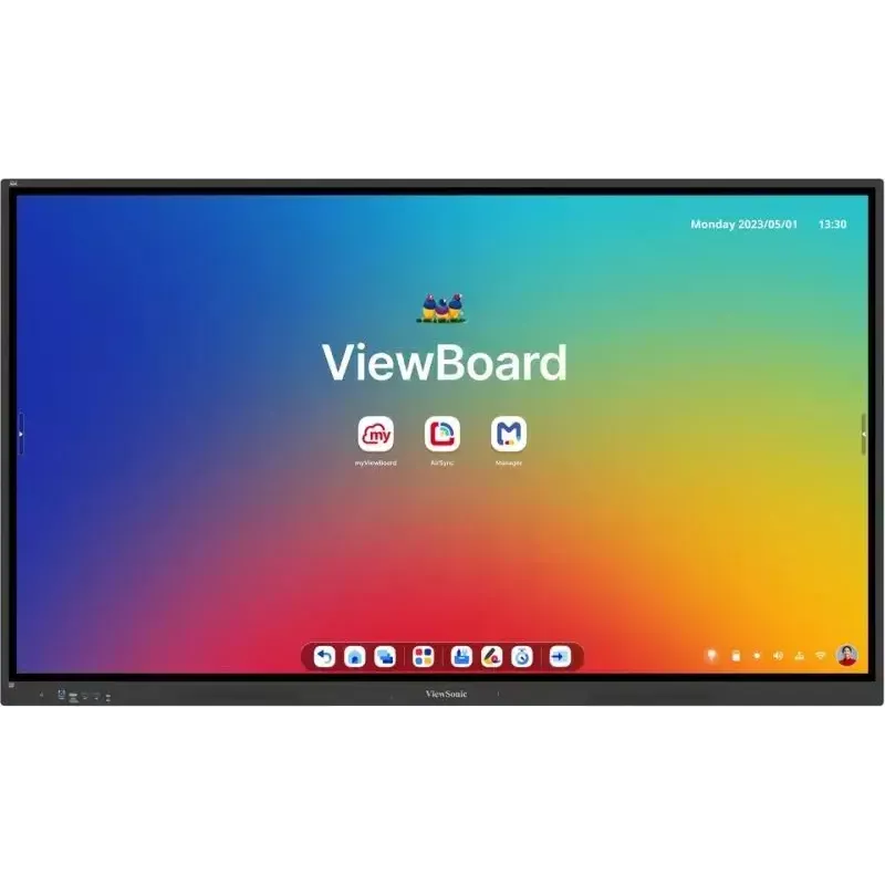 Viewsonic IFP6534 interaktīvā tāfele 165,1 cm (65 collas) 3840 x 2160 pikseļi Skārienekrāns Melns