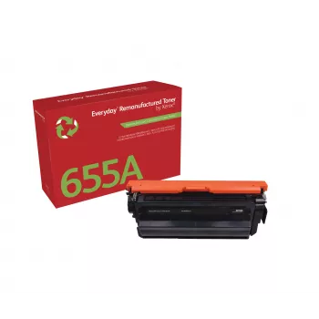 Everyday™ Black Remanufactured Toner no Xerox, saderīgs ar HP 655A (CF450A), standarta ietilpība