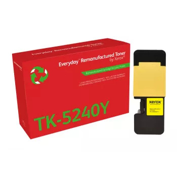 Everyday™ Yellow Remanufactured Toner no Xerox, saderīgs ar Kyocera TK-5240Y, standarta ietilpība