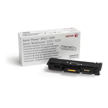 Xeros oriģinālā Phaser® 3052/3260, WorkCentre® 3215/3225 melnā standarta ietilpības tonera kasetne (1500 lapas) - 106R02775