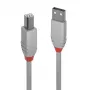 Lindy 1m USB 2.0 A-B vads, Anthra Line, pelēks