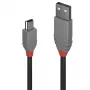 Lindy 0,5 m USB 2.0 A tipa uz Mini-B vads, Anthra Line