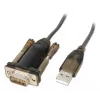 Lindy USB uz Serial Converter Lite, Pelēks, Caurspīdīgs, 1.5 m, USB Type-A, RS-232, Vīriešu/Vīriešu