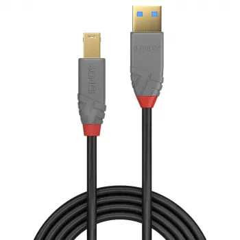Lindy 2m USB 3.2 Type A uz B kabelis, 5Gbps, Anthra Line