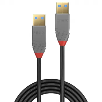USB kabelis Lindy 2m USB 3.2 Type A kabelis 5Gbps Anthra Line