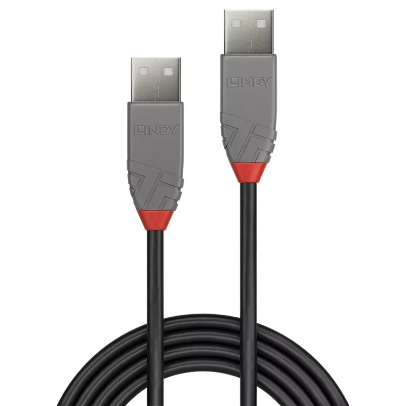Lindy 0.2m USB 2.0 Type A-A kabelis, Anthra Line