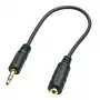 3.5mm vīrišķais uz 2.5mm sievišķo audio adapteris 20cm melns
