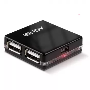 USB Hubs Lindy 4 Portu USB 2.0 Mini Hubs