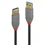 Lindy 3m USB 3.2 A-A kabelis, 5Gbps, Anthra Line