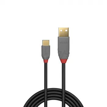 Lindy 1 m USB 2.0 A–C kabelis, Anthra Line