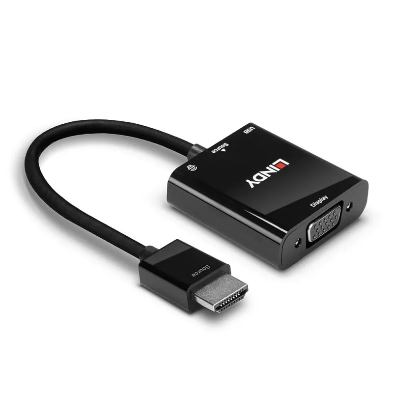 HDMI uz VGA un Audio Pārveidotājs Lindy 38285