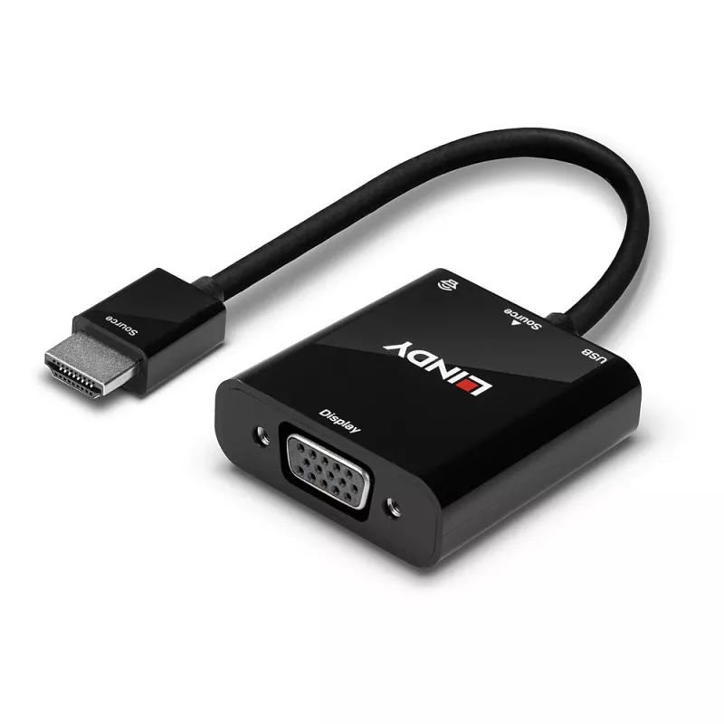 HDMI uz VGA un Audio Pārveidotājs Lindy 38285