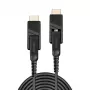 Lindy 100m šķiedru optikas hibrīda Micro-HDMI 18G kabelis ar noņemamiem HDMI un DVI savienotājiem