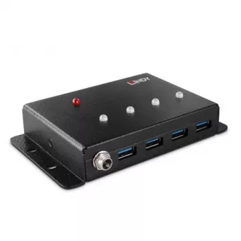 USB centrmezgls Lindy 4 Portu USB 3.0 Metāla