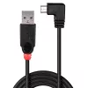Lindy 0,5 m USB 2.0 kabelis - A tipa uz Micro-B kabeli, 90 grādu taisnleņķa savienotājs