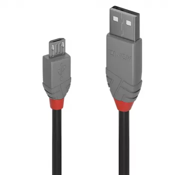Lindy 0.2m USB 2.0 Type A uz Micro-B kabelis, Anthra Line