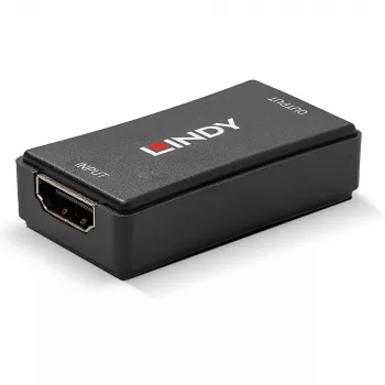 Lindy 50m HDMI 4K30 Repeater, HDCP 2.2, AV uztvērējs, Vadu, Melns