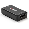 Lindy 50m HDMI 4K30 Repeater, HDCP 2.2, AV uztvērējs, Vadu, Melns
