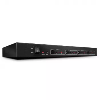 Lindy 4x4 HDMI 4K60 Matrica, HDMI, 4x HDMI, Metāls, 1080p, 2160p, DTS-HD, Dolby TrueHD, 12 V