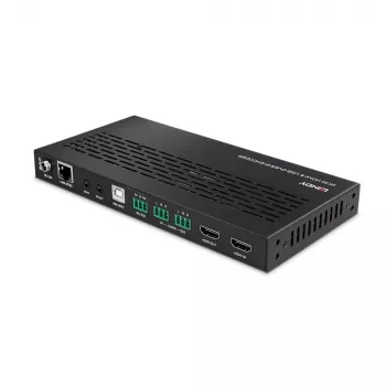 Lindy 38396 4K30 HDMI un USB pa IP kodētājs, Multicast un Videowall, HDMI 2.0, HDCP 2.2, PoE, 100 m