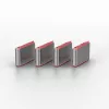 Lindy USB Type C porta bloķētājs ar atslēgu, 4 gab., rozā