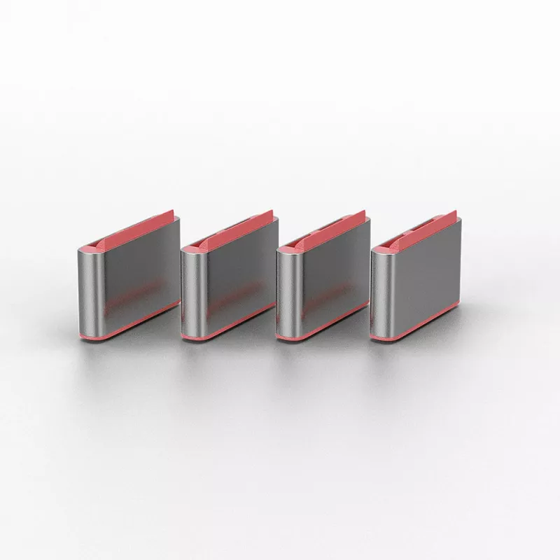 Lindy USB Type C porta bloķētājs ar atslēgu, 4 gab., rozā