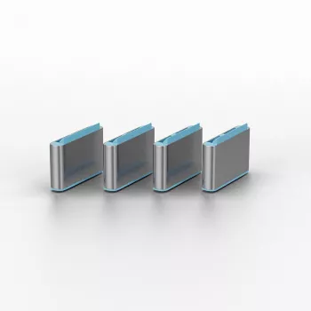 Lindy USB Type-C porta bloķētājs ar atslēgu 4 gab. zils
