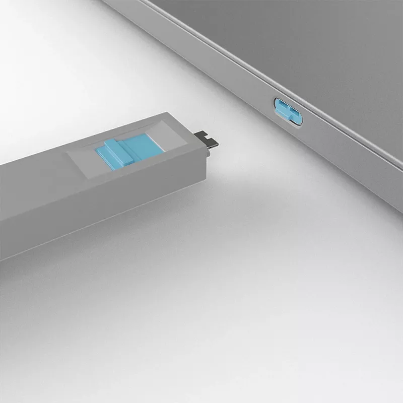 Lindy USB Type-C porta bloķētājs ar atslēgu 4 gab. zils