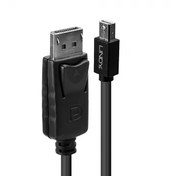 Lindy 2 m Mini DisplayPort vīrietis uz DisplayPort vīrietis, melns