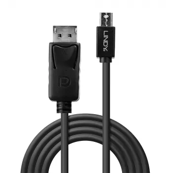Lindy 2 m Mini DisplayPort vīrietis uz DisplayPort vīrietis, melns
