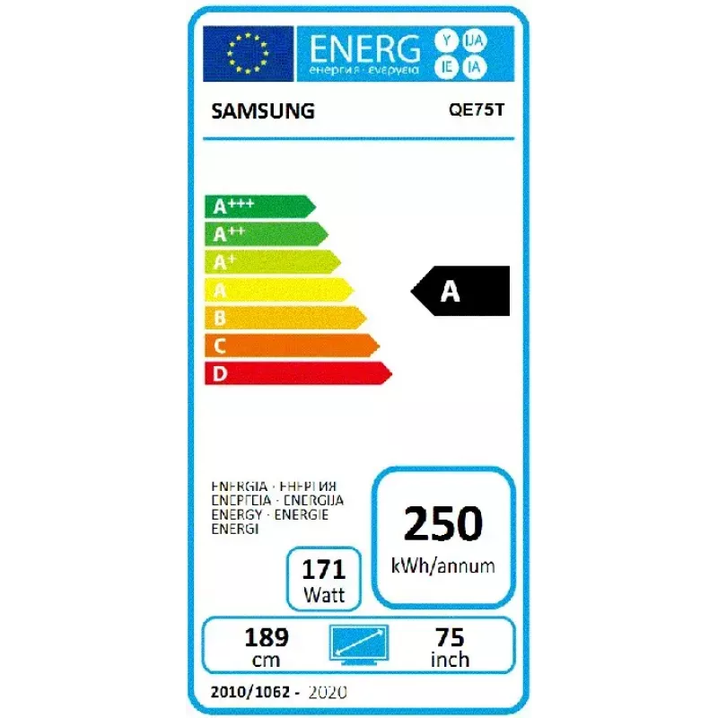 Samsung QE75T profesionālais displejs 190,5 cm (75 collas) LCD 300 cd/m² 4K Ultra HD melns Tizen 4.0