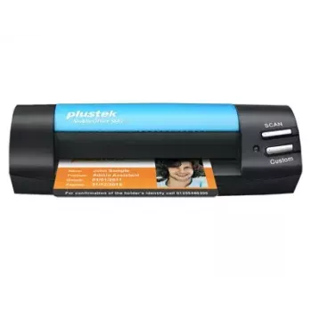 Plustek MobileOffice S602 vizītkaršu skeneris 1200 x 1200 DPI A6 Melns, Zils