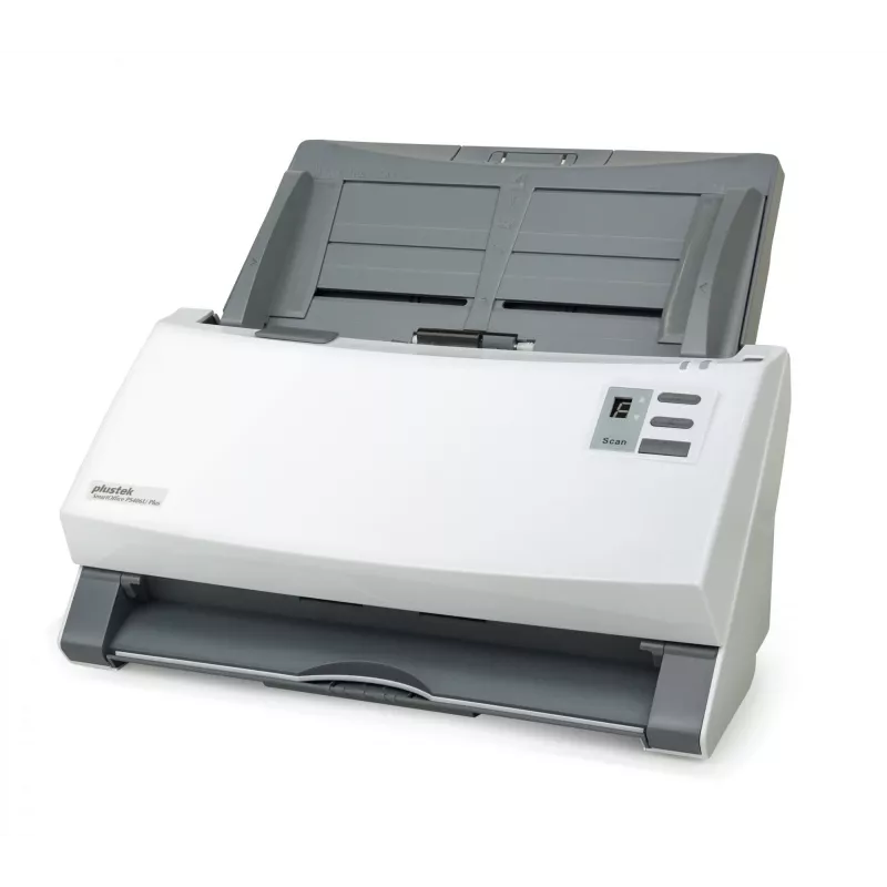 Plustek SmartOffice PS406U Plus ADF skeneris 600 x 600 DPI A4 Pelēks, Balts