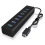 ICY BOX IB-HUB1700-C3 USB 3.2 Gen 1 (3.1 Gen 1) Type-C 5000 Mbit/s Melns