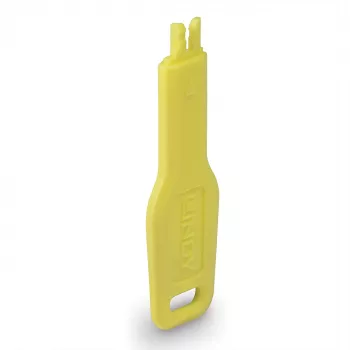 Portu bloķētāja atslēga Lindy 47899 RJ‑45 portiem, Dzeltena, 20×74.5×5.9 mm