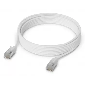 Tīkla savienojuma kabelis UBIQUITI UACC-CABLE-PATCH-EL-C6A-5M-W Cat6a 5 m RJ-45 caurspīdīgi balts