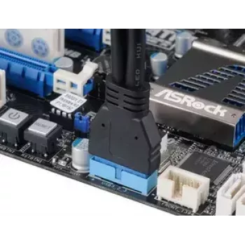 USB kabelis 2 x USB A Akasa AK-CBUB09-15BK Melns