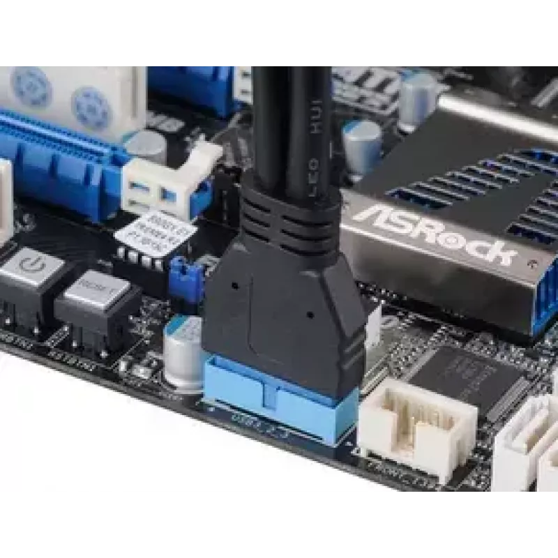 USB kabelis 2 x USB A Akasa AK-CBUB09-15BK Melns