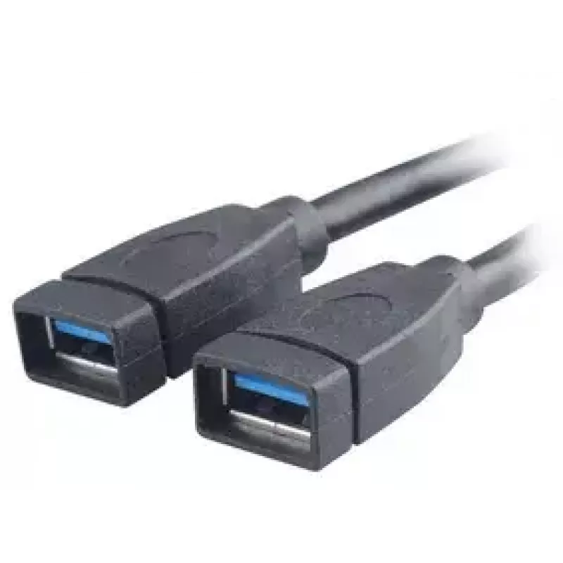 USB kabelis 2 x USB A Akasa AK-CBUB09-15BK Melns