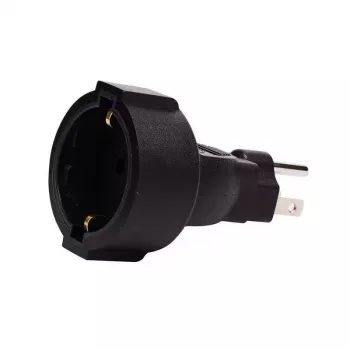 MicroConnect PETRAVEL3 strāvas spraudņa adapteris B tips uz F tips Melns