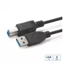 Microconnect USB3.0AB3B USB kabelis USB 3.2 Gen 1 (3.1 Gen 1) 3 m USB A USB B Melns